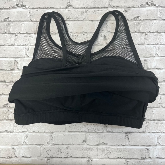 KIAVA Black Sweetheart Swim Tank Top w/Built In Bra Mesh Racerback Women’s Small - Picture 6 of 9